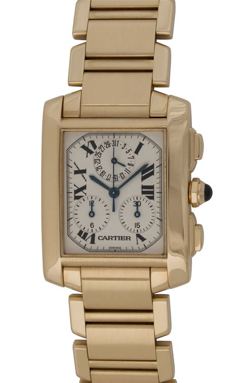 cartier tank francaise chronograph gold|cartier tank francaise automatic watch.